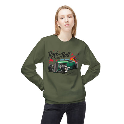 Rock & Roll Vibes Unisex Orta Siklet Softstyle Poleece Crewneck Sweatshirt - EmpressKorea