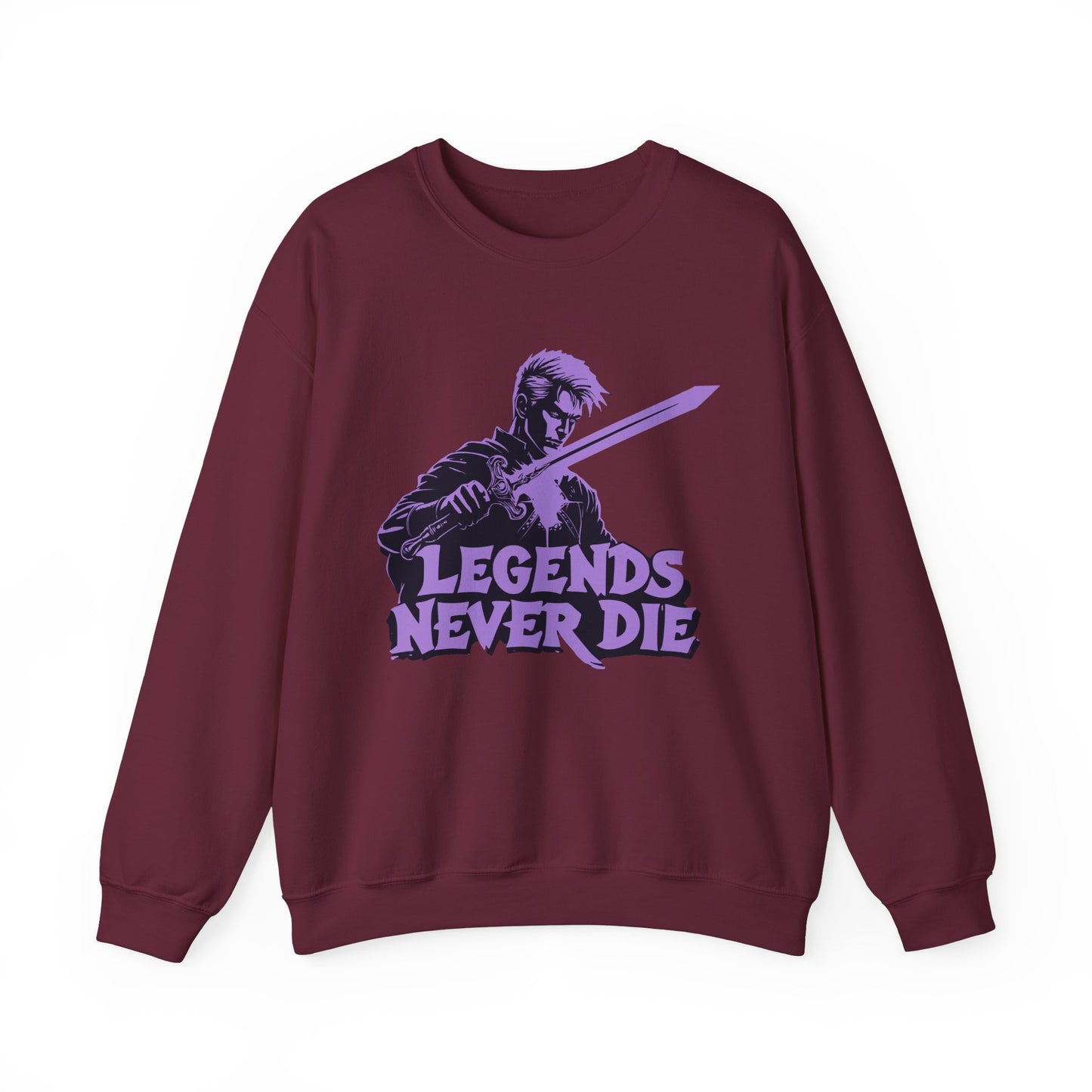 Legends Never Die Unisex Heavy Blend ™ CrewNeck Sweatshirt - EmpressKorea