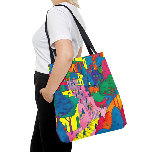 Het dorp Hillside in Korea Tote Bag (AOP)