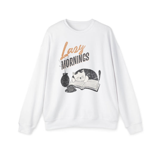 Lazy mornings Unisex Drop Shoulder Sweatshirt  - EmpressKorea