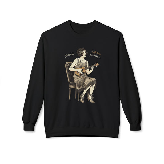 Can cosúil le duine ar bith ag éisteacht unisex softstyle lár -mheáchan sweatshirt sweatshirt - EmpressKorea