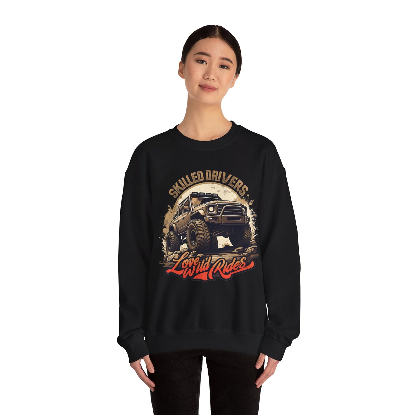 Người lái xe có kỹ năng Unisex Heavy Blend ™ Crewneck áo - EmpressKorea