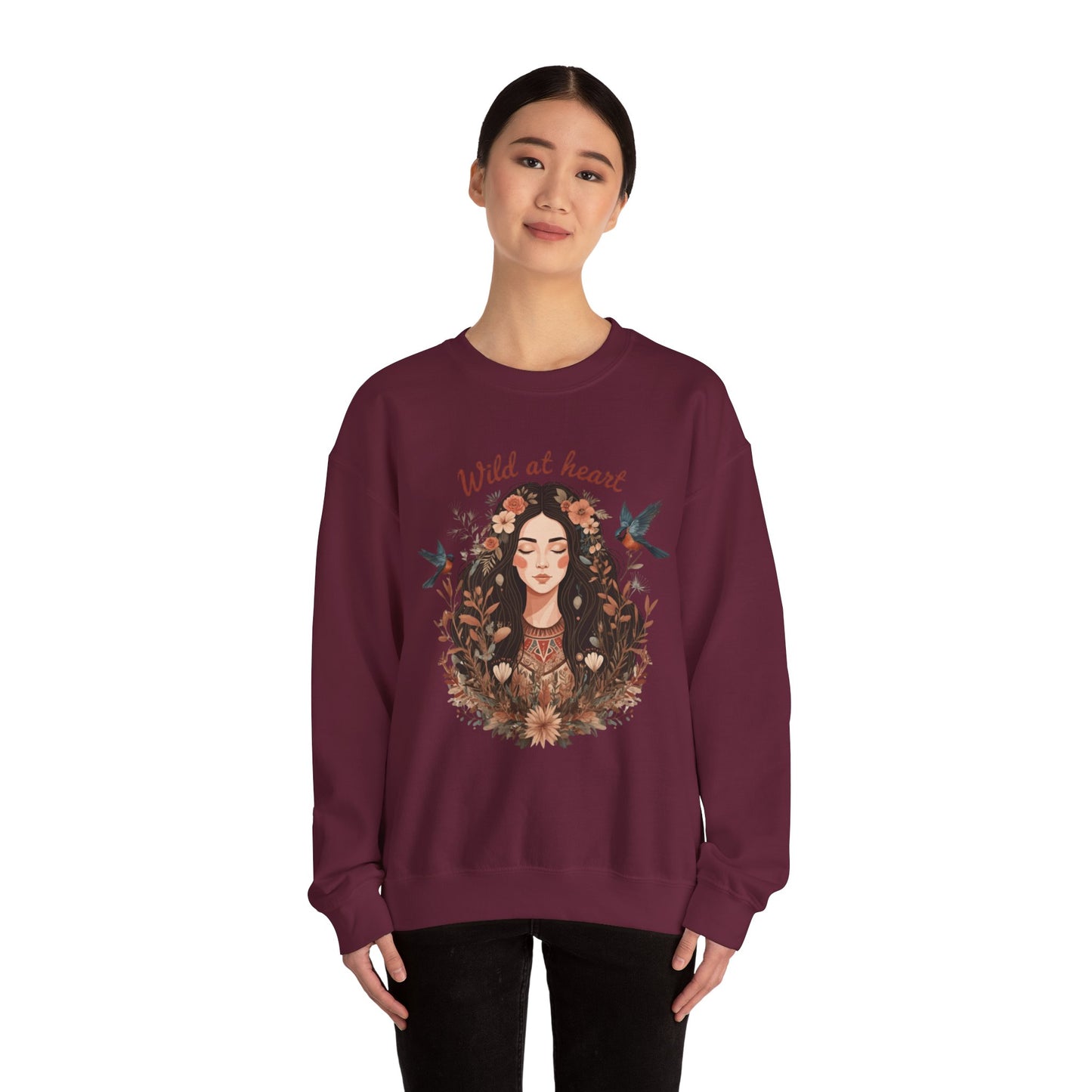 Wild at heart Unisex Heavy Blend™ Crewneck Sweatshirt - EmpressKorea