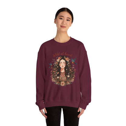 Wild at Heart Unisex Heavy Blend ™ CrewNeck Sweatshirt - EmpressKorea