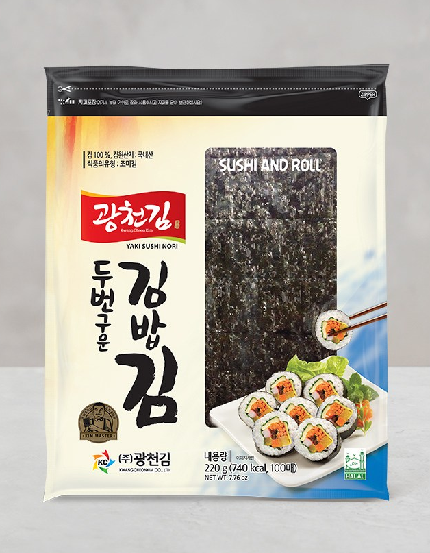 KWANGCHEONKIM Yaki Sushi Nori Seaweed 100sheets 220g