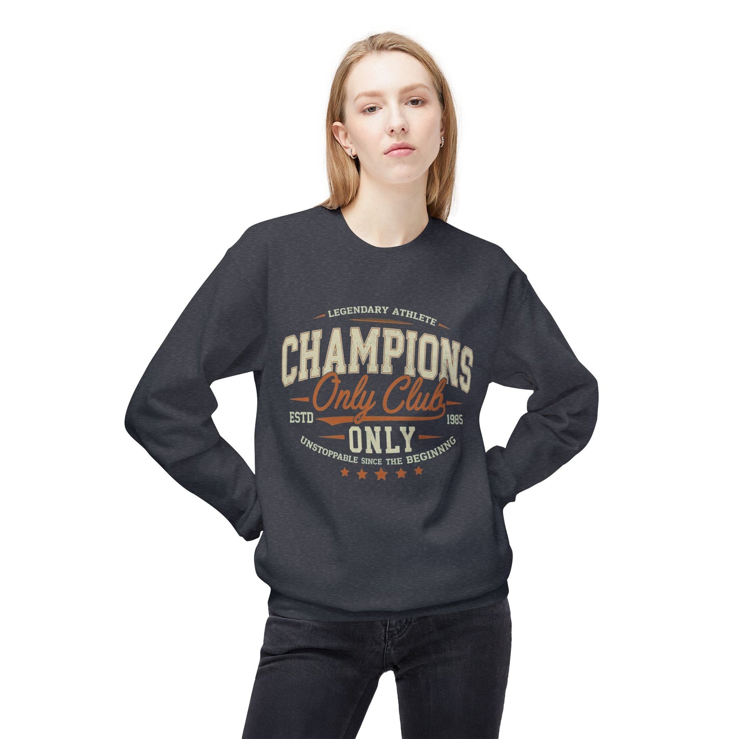 Champions only club Unisex Midweight Softstyle Fleece Crewneck Sweatshirt - EmpressKorea