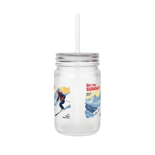 Ski the Summit Mason Jar