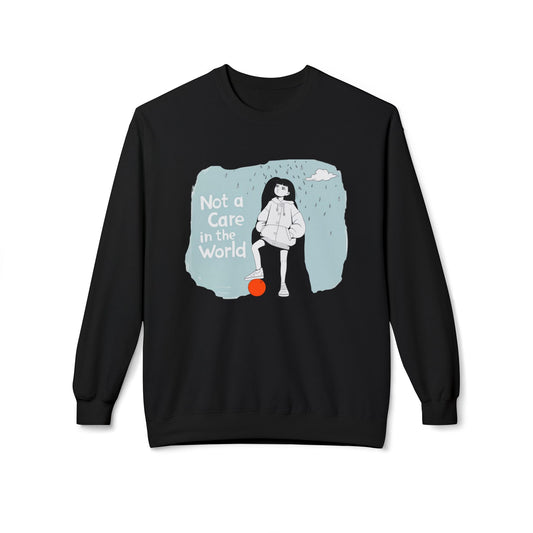 Dünyada Bir Bakım Değil Unisex orta ağırlıklı yumuşaklık polar mürettebat sweatshirt