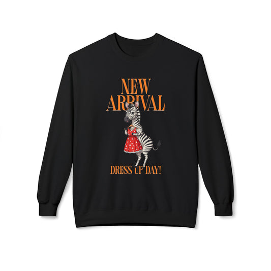 Giyin gün! Unisex orta ağırlıklı yumuşaklık polar mürettebat sweatshirt