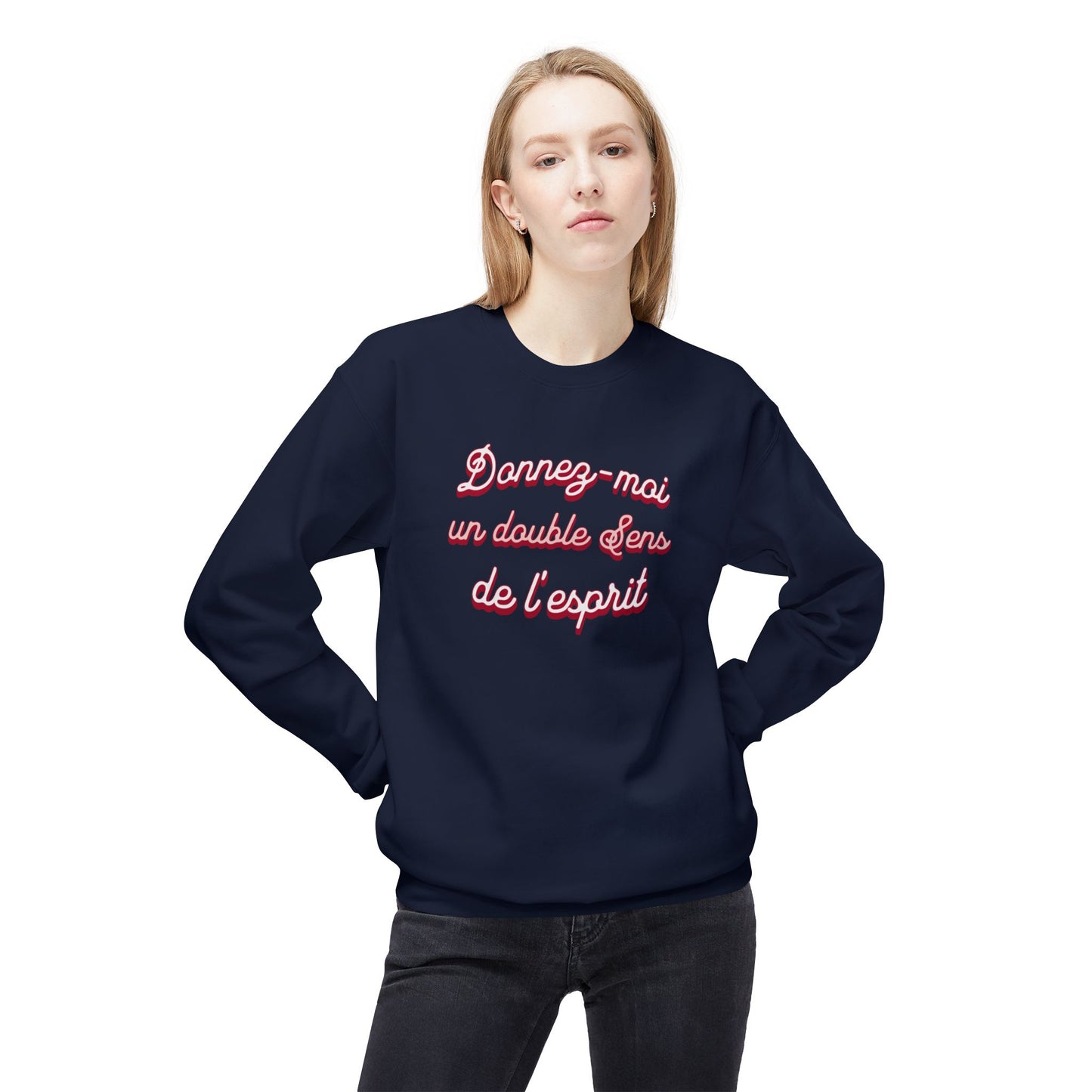 Duble del av den andliga känslan unisex midweight softstyle fleece crewneck sweatshirt - EmpressKorea