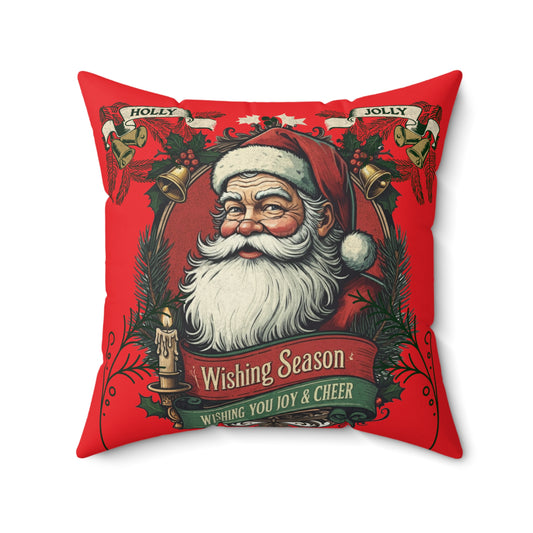 Holly Jolly Spun Polyester Square -kussen