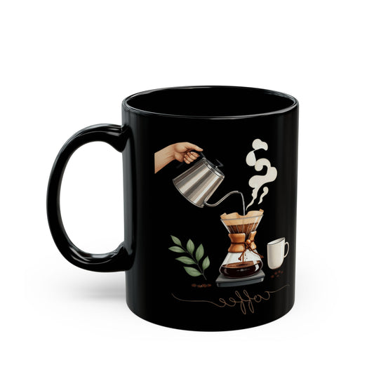 Brewing Coffee Black Mug (11oz, 15oz)