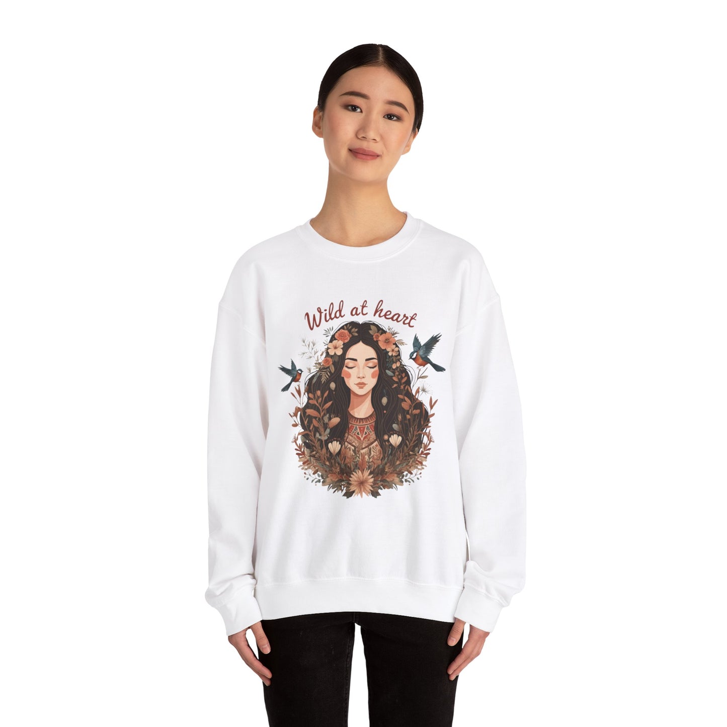 Wild im Herzen Unisex Heavy Blend ™ Crewneck Sweatshirt - EmpressKorea