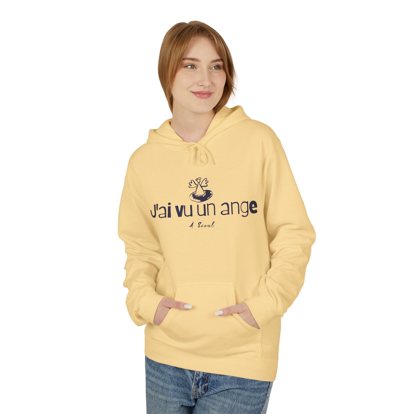 Vi una sudadera con capucha de vellón blando unisex unisex softstyle - EmpressKorea