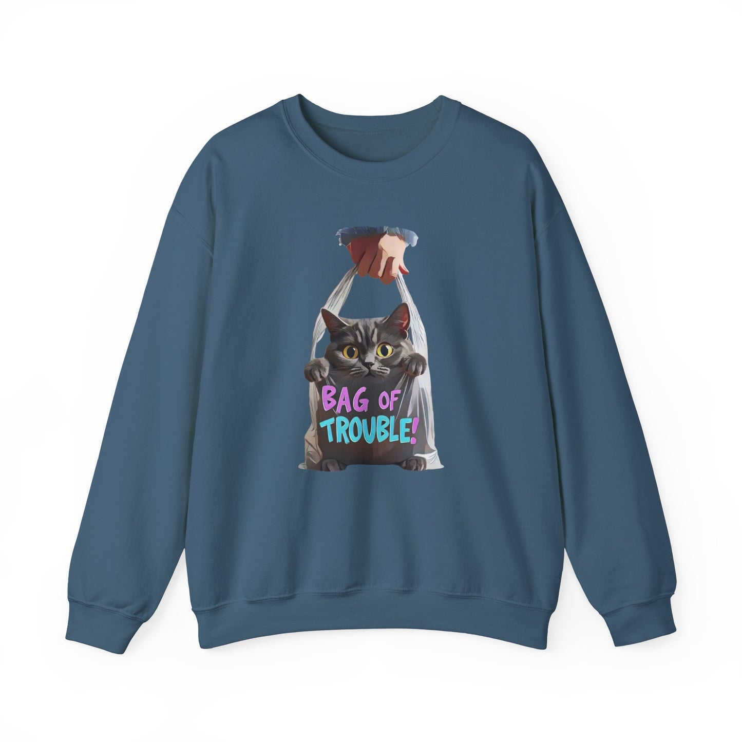 Trouble Bag Unisex Heavy Blend ™ Crewneck Sweatshirt - EmpressKorea