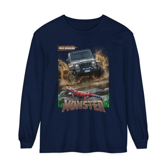 Monster car Unisex Garment-dyed Long Sleeve T-Shirt  - EmpressKorea