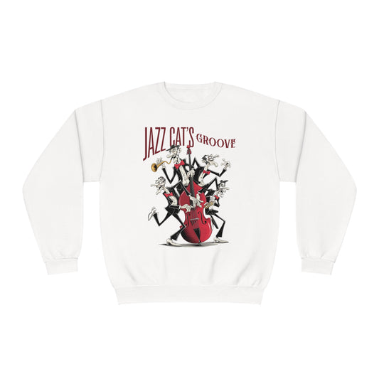 Jazz Cat's Groove Unisex Nublend® Crewneck -paita