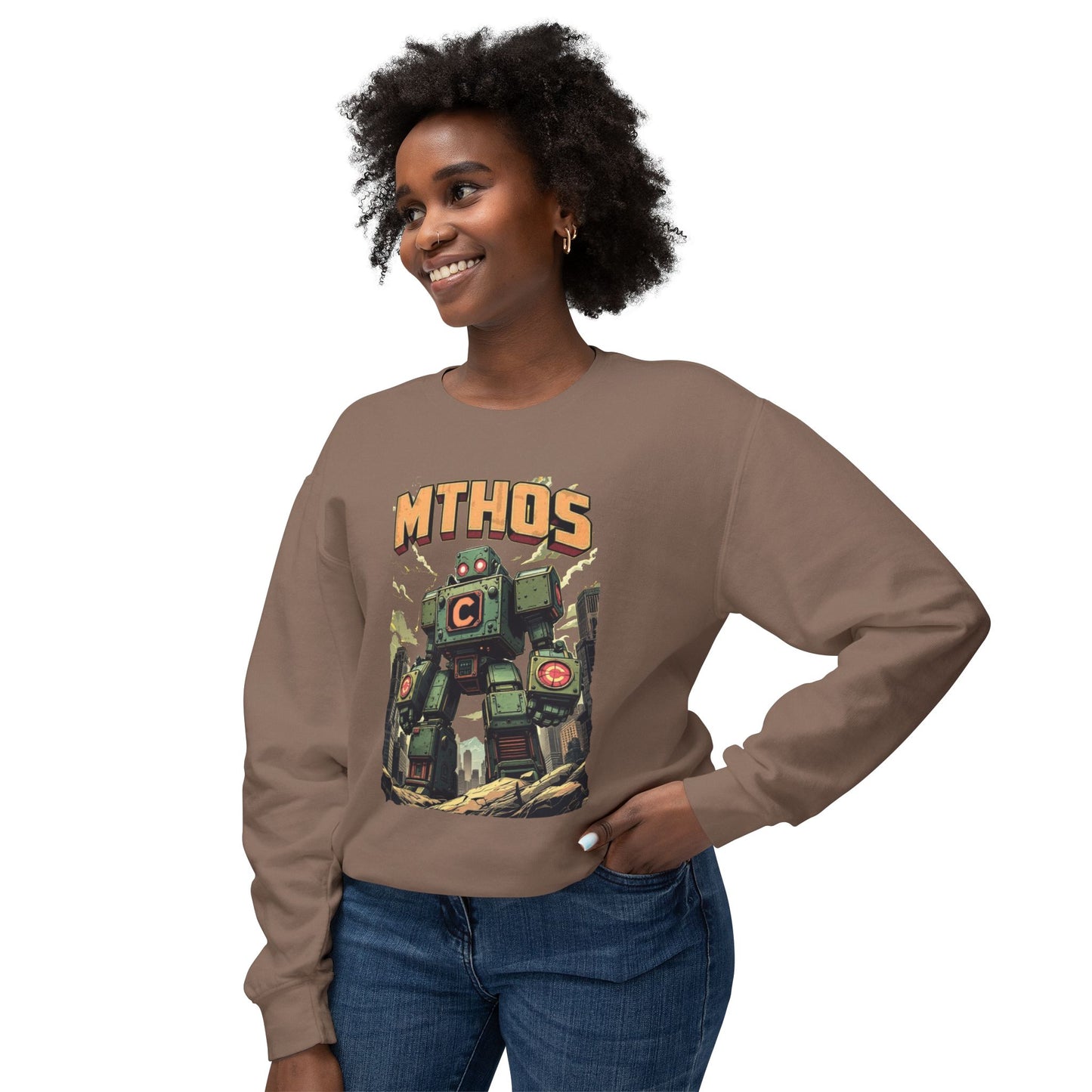 Mthos unisex lichtgewicht Crewneck sweatshirt - EmpressKorea