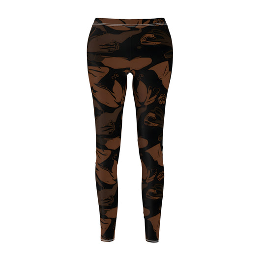 La vida es mejor en las leggings casuales de Cut Women's Cut & Sew (AOP) del gimnasio (AOP)