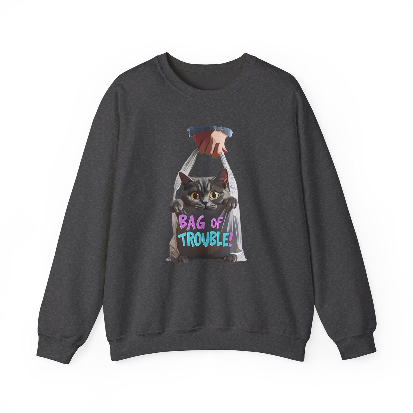 Trouble Bag Unisex Heavy Blend ™ Crewneck Sweatshirt - EmpressKorea