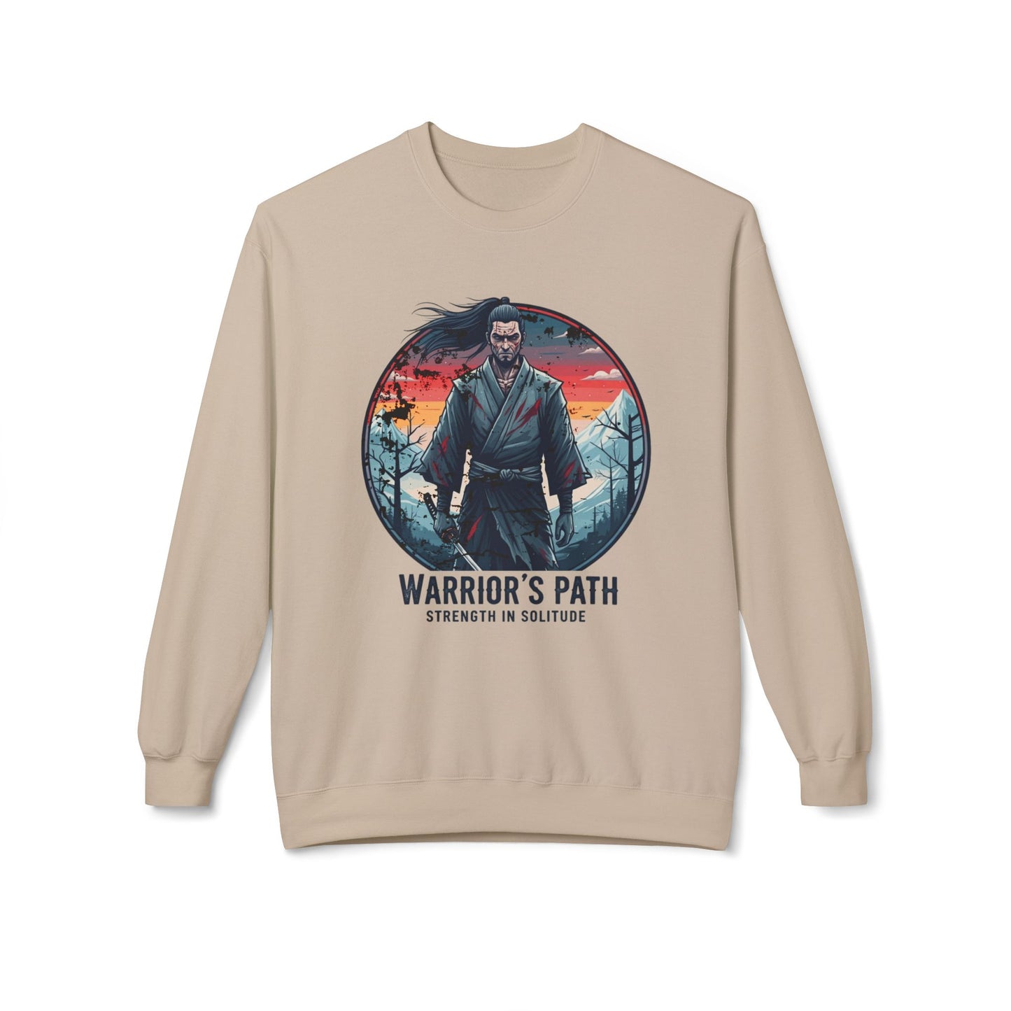 Warriorin polku unisex -keskipainoinen pehmeä fleece -miehistön kaula -paita - EmpressKorea