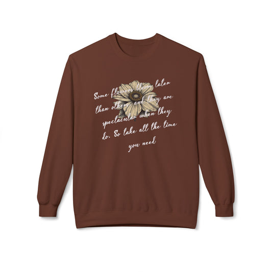 Your bloom will be spectacular Unisex Midweight Softstyle Fleece Crewneck Sweatshirt  - EmpressKorea