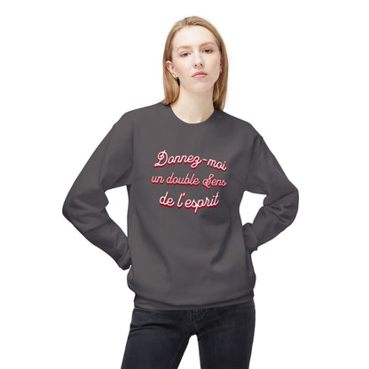 Manevi Duygunun Duble Bir kısmı Unisex Orta Ağır Softstyle Poleece Crewneck Sweatshirt - EmpressKorea