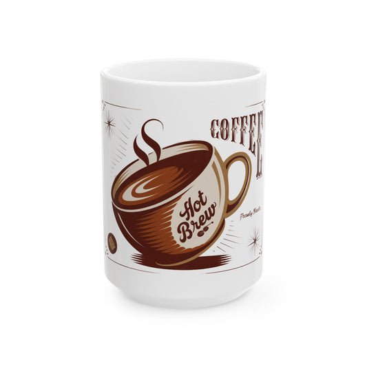 Coffee Hot Brew Ceramic Mok, (11oz, 15oz) - EmpressKorea