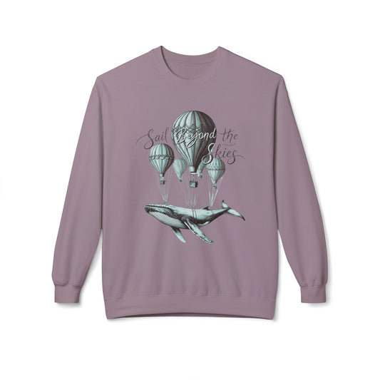 Sail Beyond the Skies Unisex Midweight Softstyle Fleece Crewneck Sweatshirt  - EmpressKorea