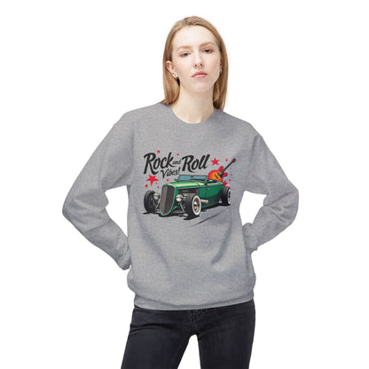 Rock & Roll vibes unisex midweight softstyle fleece crewneck sweatshirt - EmpressKorea