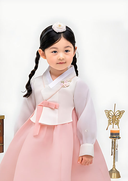 Женский рукав кружевные девочки детский ханбок набор Hanbok AW159