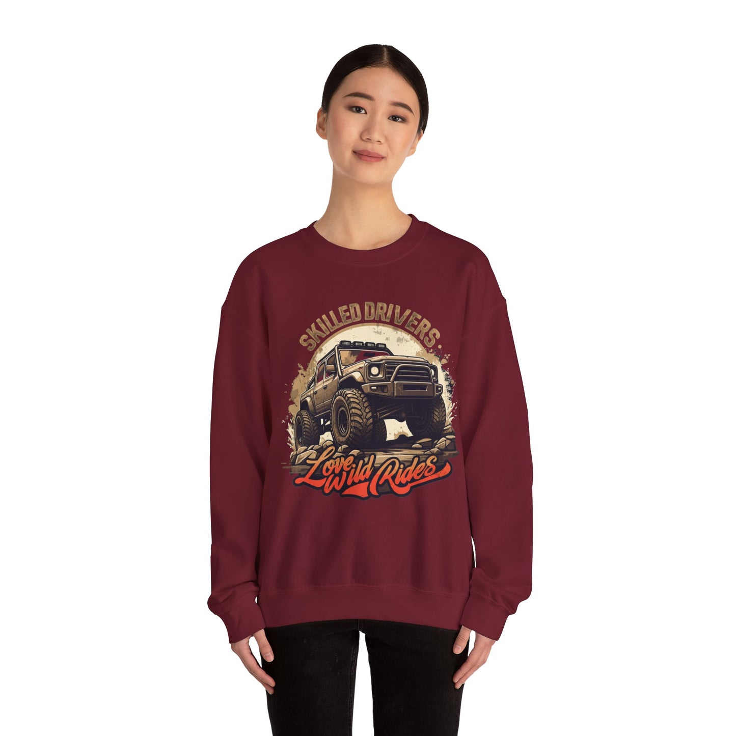 Ammattitaitoinen kuljettaja Unisex Heavy Blend ™ Crewneck -paita - EmpressKorea