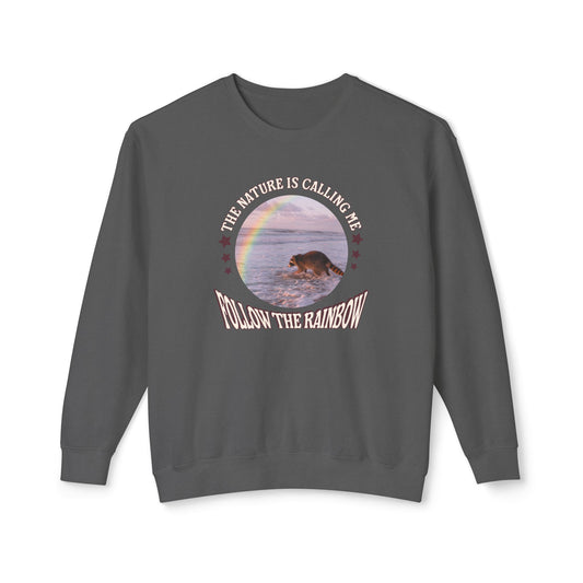 Doğa bana unisex hafif mürettebat sweatshirt diyor