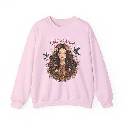 Wild at Heart Unissex Heavy Blend ™ Crewneck Sweetshirt - EmpressKorea