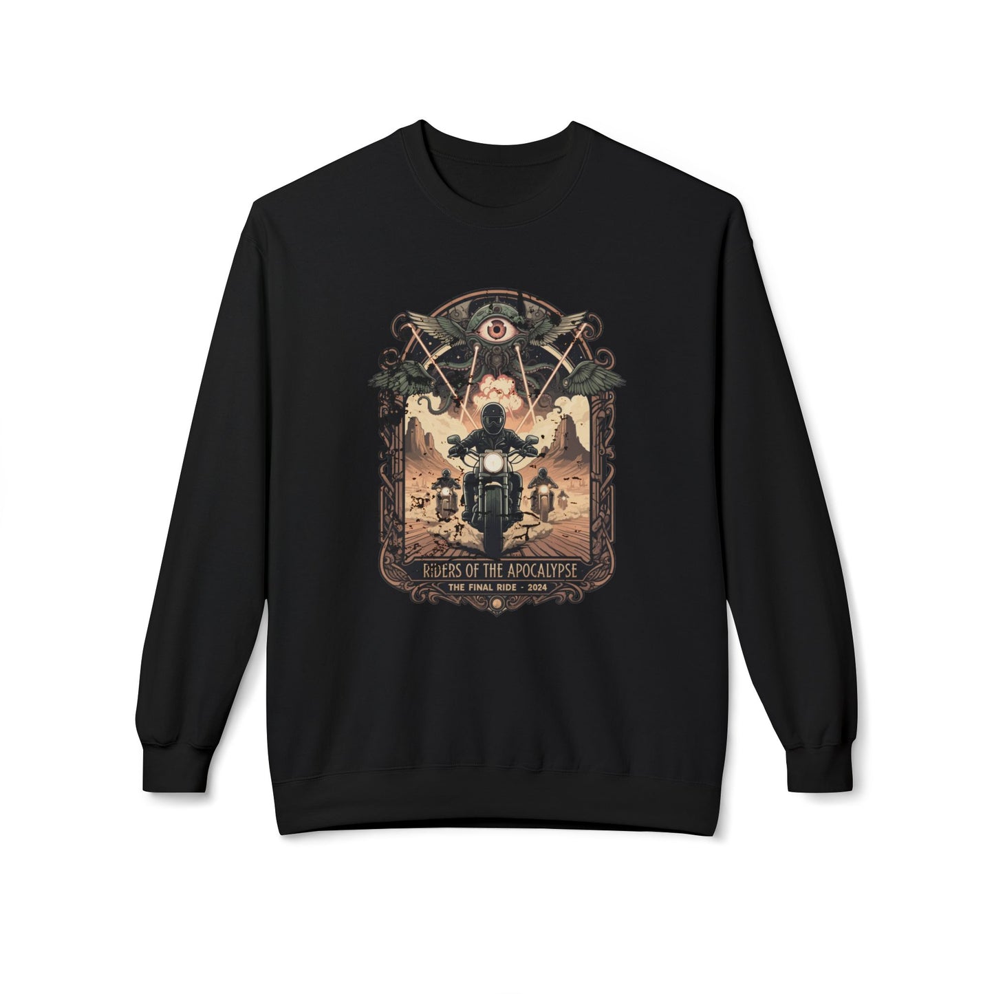 Apocalypse Unisex Orta Siklet Yumuşak Bir Polar Crewneck Sweatshirt'in binicileri - EmpressKorea