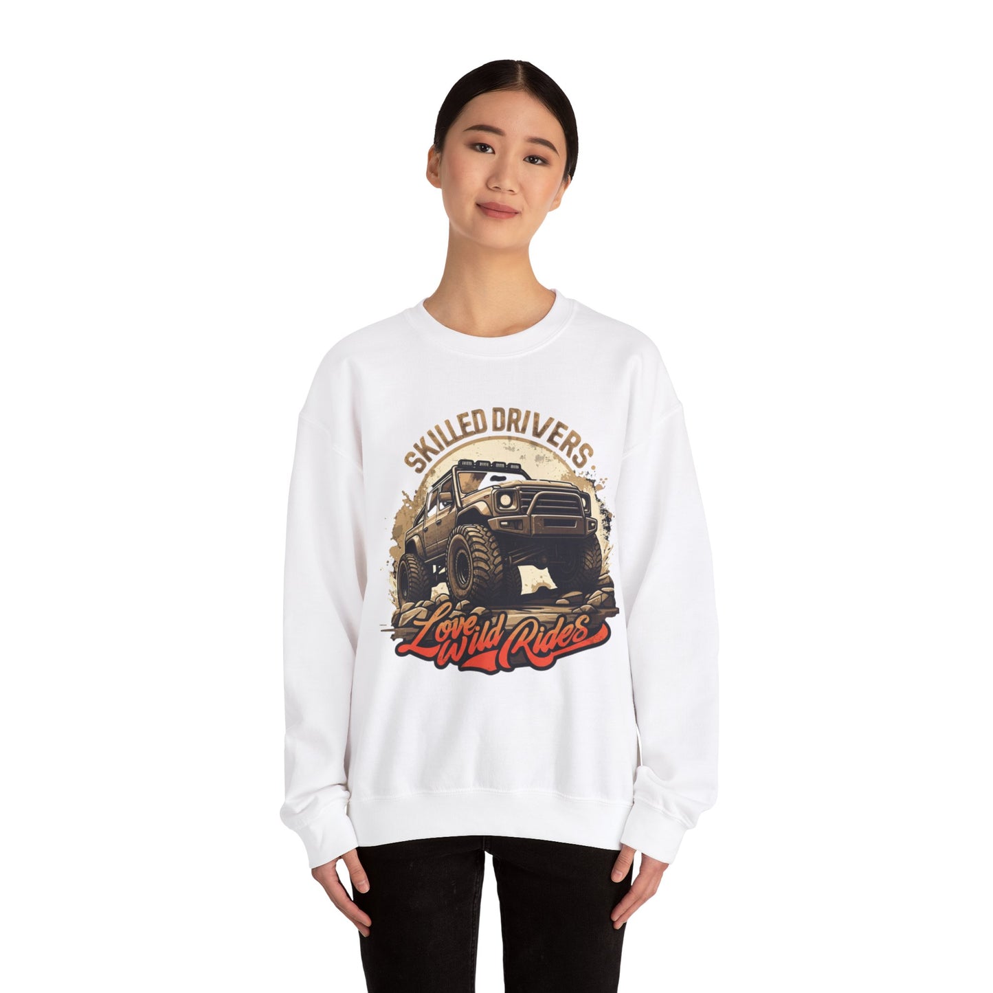 Ammattitaitoinen kuljettaja Unisex Heavy Blend ™ Crewneck -paita - EmpressKorea