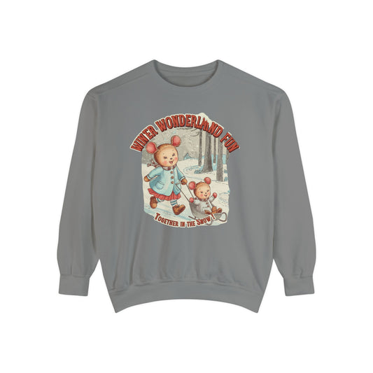 Winter wonderland fun Unisex Garment-Dyed Sweatshirt  - EmpressKorea