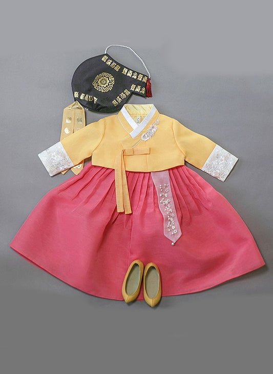 Peony Girls Hanbok Set