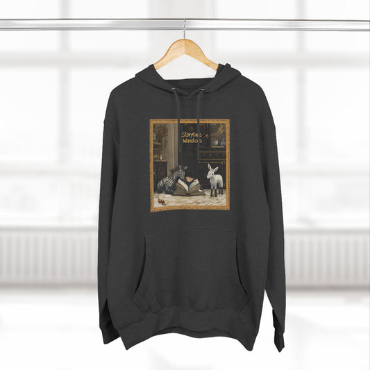 Am scéil Hoodie lomra trí phainéal