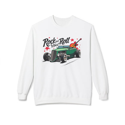 Rock & Roll Vibes unisex mid weight softstyle fleece crewneck áo - EmpressKorea