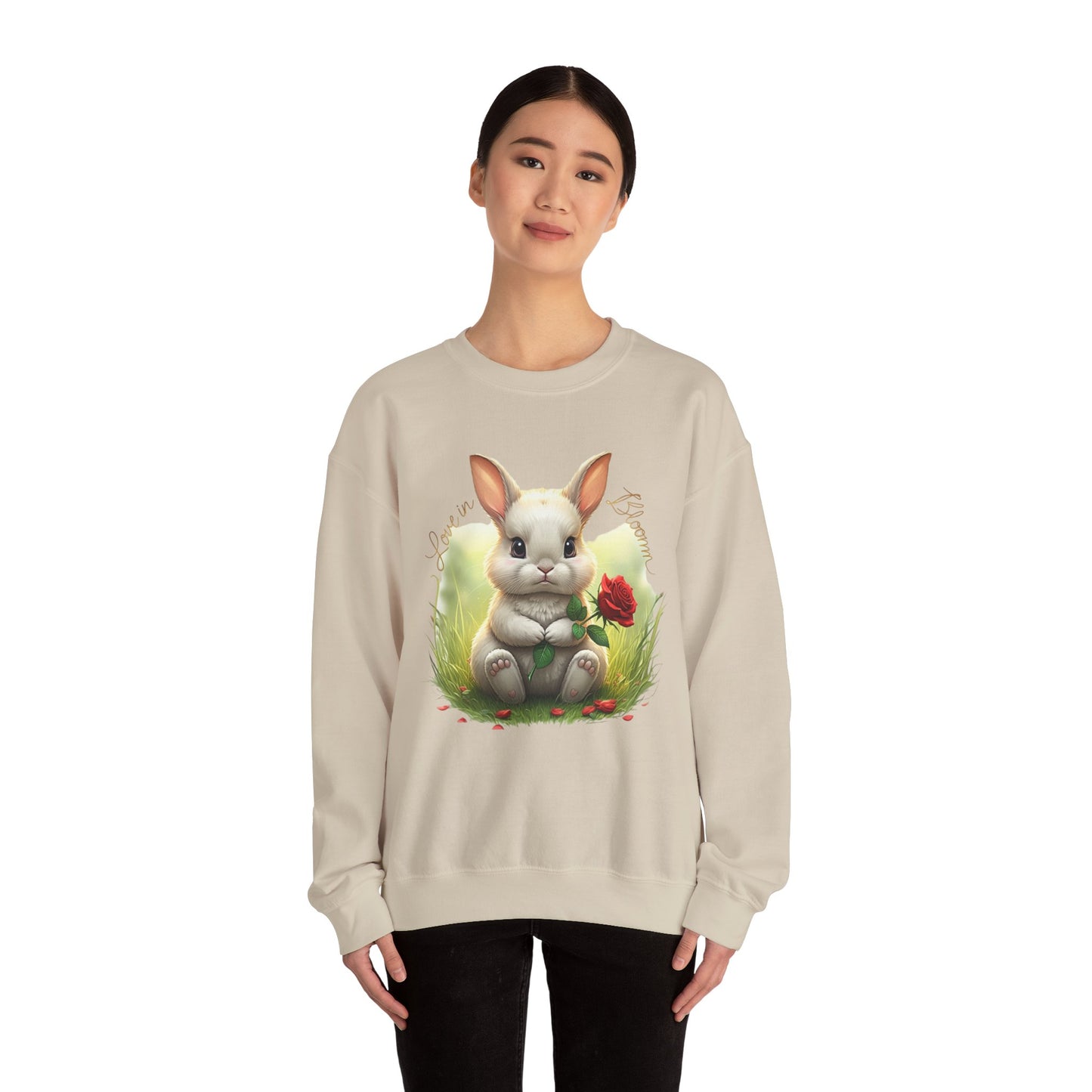 Kjærlighet i Bloom Unisex Heavy Blend ™ CrewNeck Sweatshirt - EmpressKorea