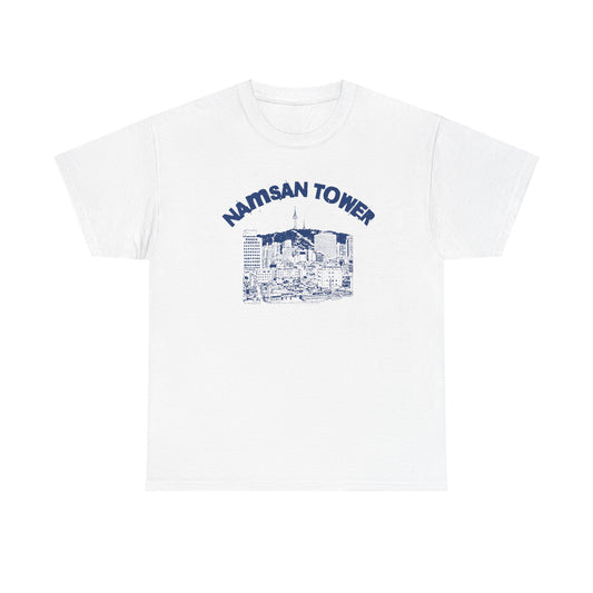 Namsan Tower Unisex Heavy Cotton Tee