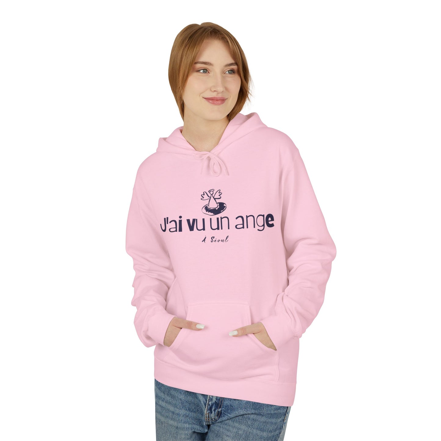 Ich sah einen Engel Unisex im Mittelgewicht Softstyle Fleece Hoodie - EmpressKorea