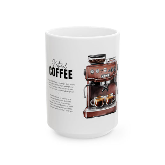 Naturlig kaffekeramisk krus, (11oz, 15oz)