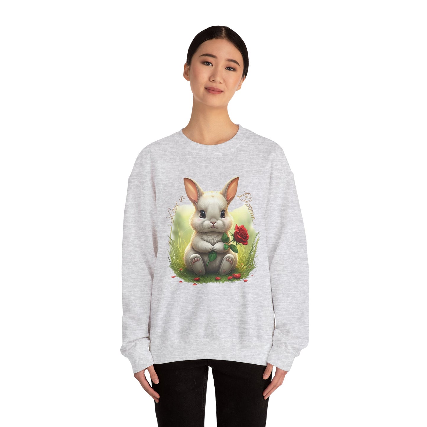 Kjærlighet i Bloom Unisex Heavy Blend ™ CrewNeck Sweatshirt - EmpressKorea