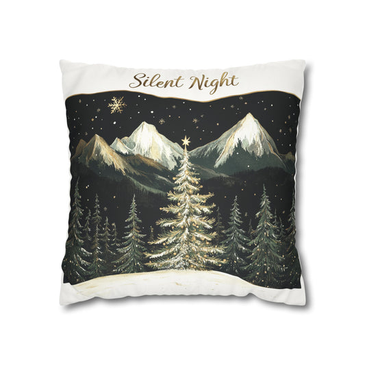 Silent Night Faux Suede Square Putetrekk - EmpressKorea