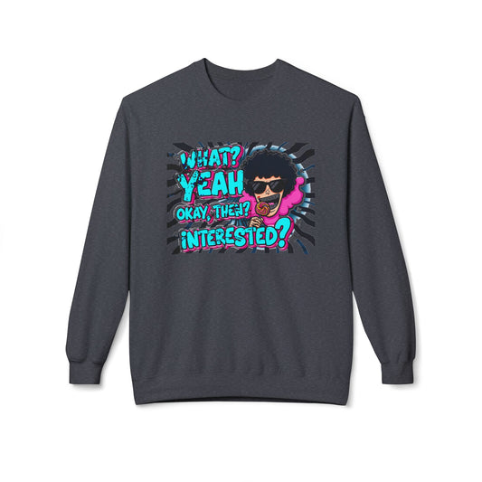 İlgili? Unisex orta ağırlıklı yumuşaklık polar mürettebat sweatshirt