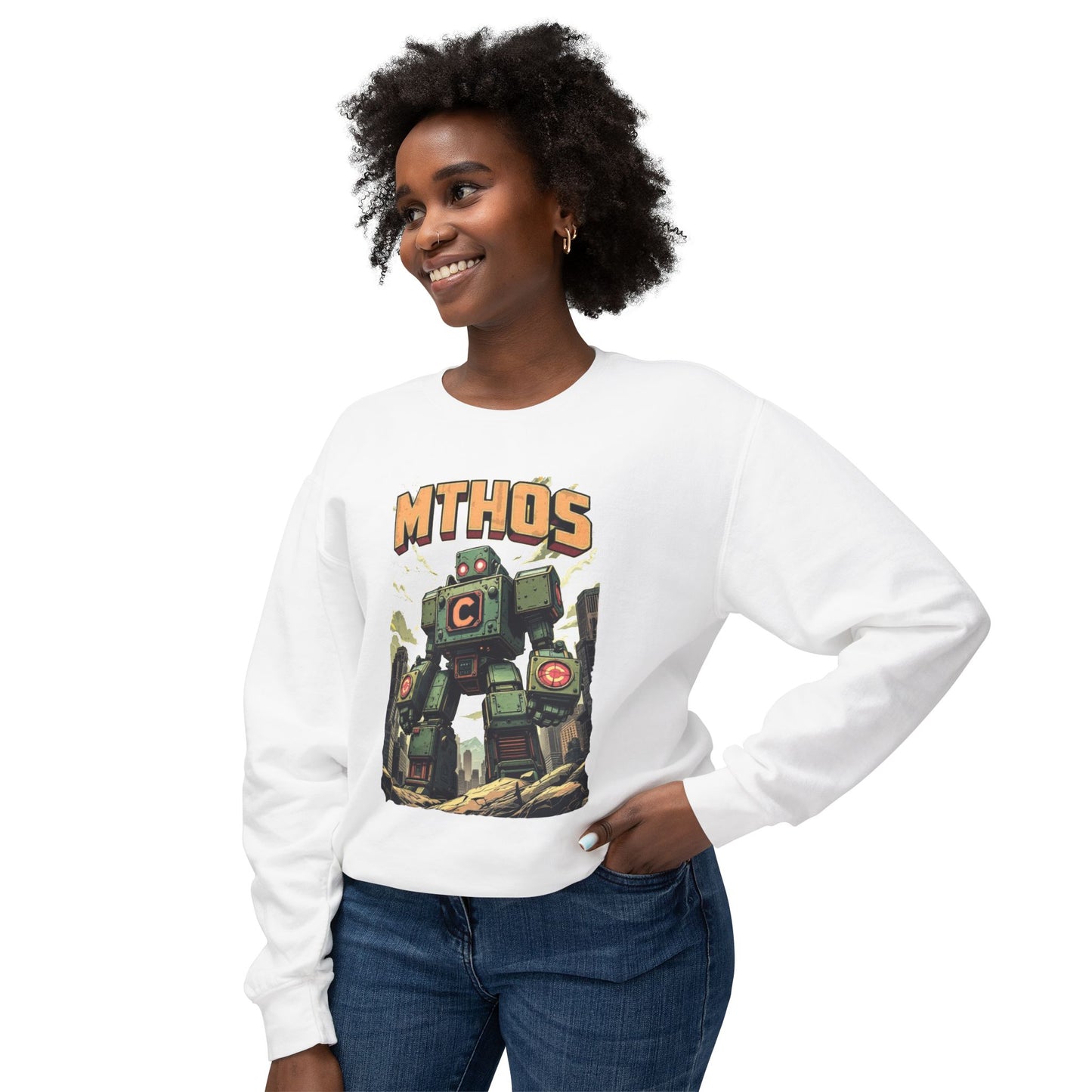 Mthos Unisex Lightweight Crewneck Sweatshirt - EmpressKorea