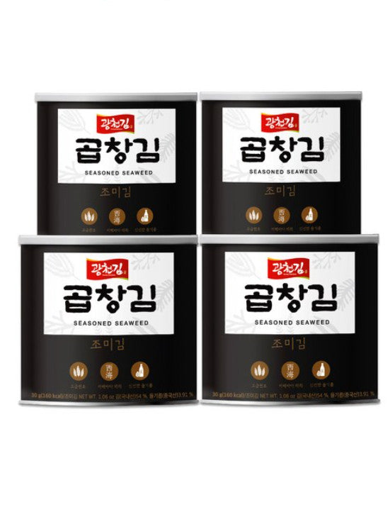 KWANGCHEONKIM Seasoning Seaweed 30g*4can