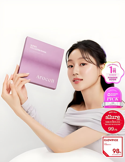 AROCELL SUPER COLLAGEN MASK 8 SHEETS*43G